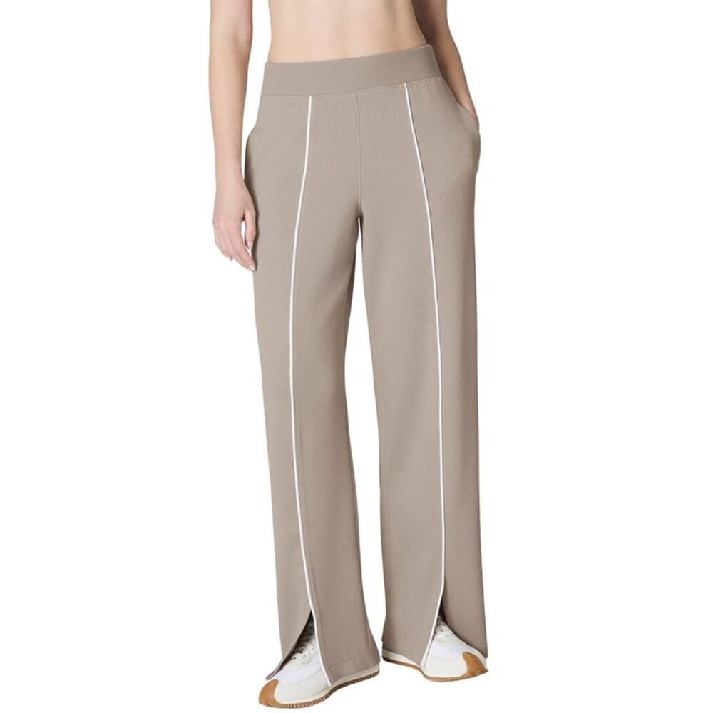 Spanx® Womens  Pique Straight Leg Track Pant, Brown